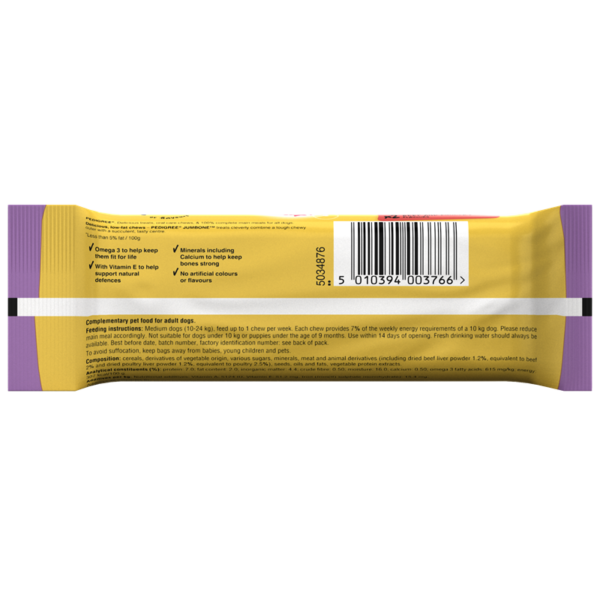 PEDIGREE Jumbone Medium Dog Treats with Beef & Poultry 2 Chews - Image 5