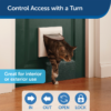 Staywell Manual 4-Way Locking Classic Cat Flap, White, Tunnel Included - Image 4