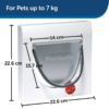 Staywell Manual 4-Way Locking Classic Cat Flap, White, Tunnel Included - Image 5