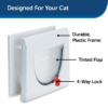 Staywell Manual 4-Way Locking Classic Cat Flap, White, Tunnel Included - Image 6