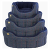 Traditional Tweed Bed Navy LARGE