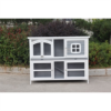 Harrisons Ravenglass Double Rabbit Hutch Soft Grey 150x60x116cm - Image 2