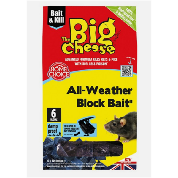 Big Cheese Rat Bait Blocks 6pk