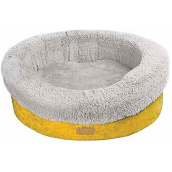 Deluxe Donut Dog Bed Mustard 80x25cm