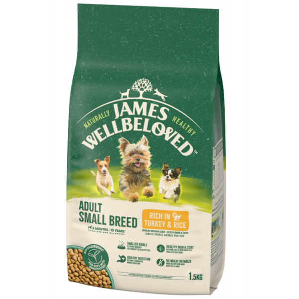 James Wellbeloved Adult Small Breed Turkey & Rice 1.5kg